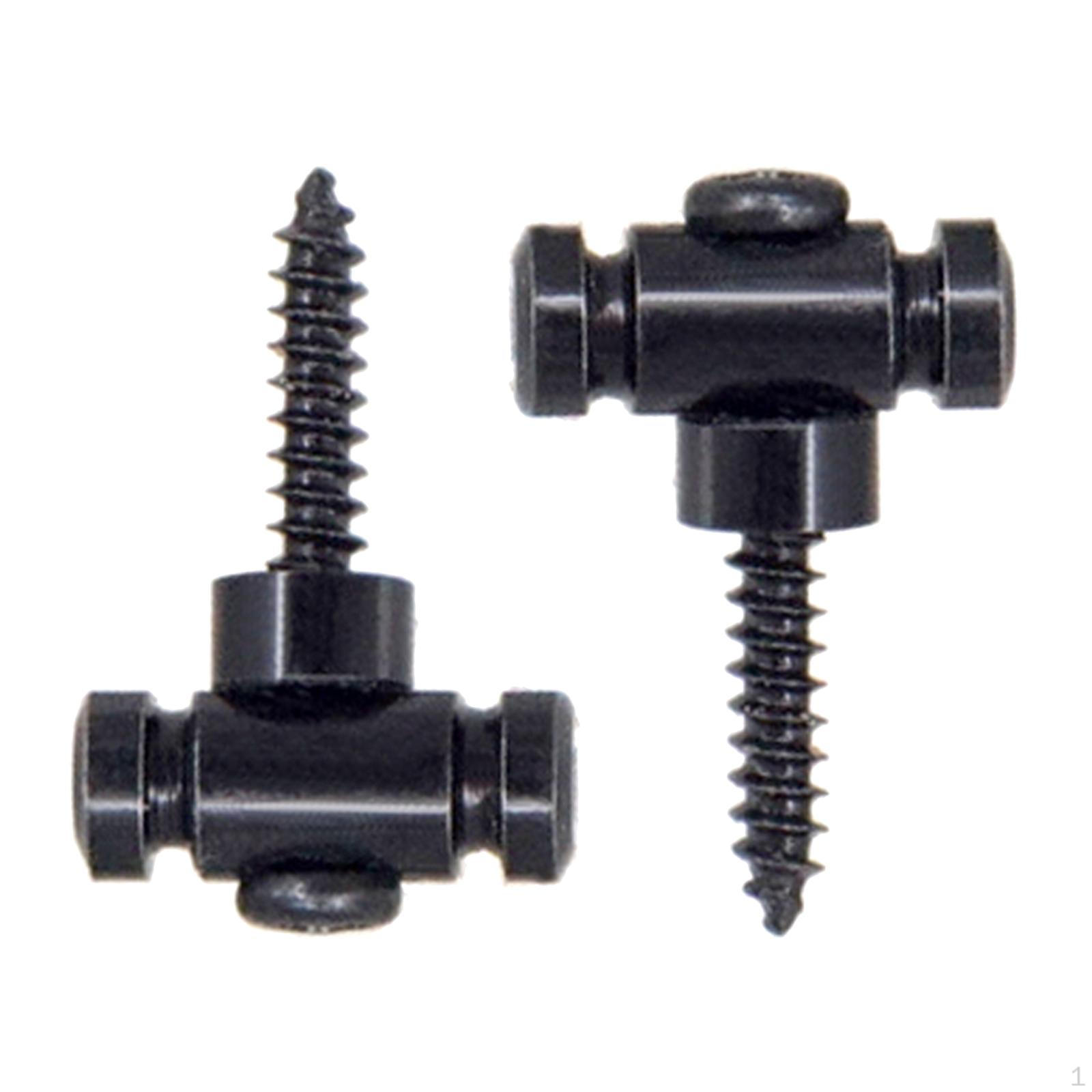 

2 Pcs Guitar Tailpiece Roller String Tree Durable Guides with Screws for Classical Black