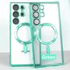 Original Wireless Magnet Plating Cover For Magsafe Case For Samsung Galaxy S24 Ultra S21 S23 Fe S22 Plus Full Camera Protection Case