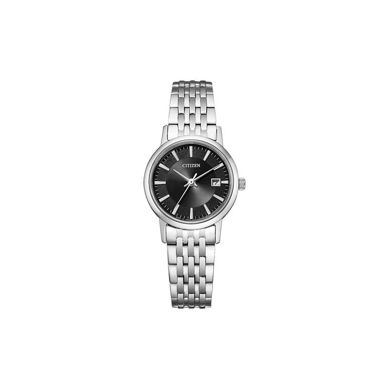 

CITIZEN Classic Simple Light Quartz Steel Strap Women s Watch Black Dial EW1580-50G чёрный