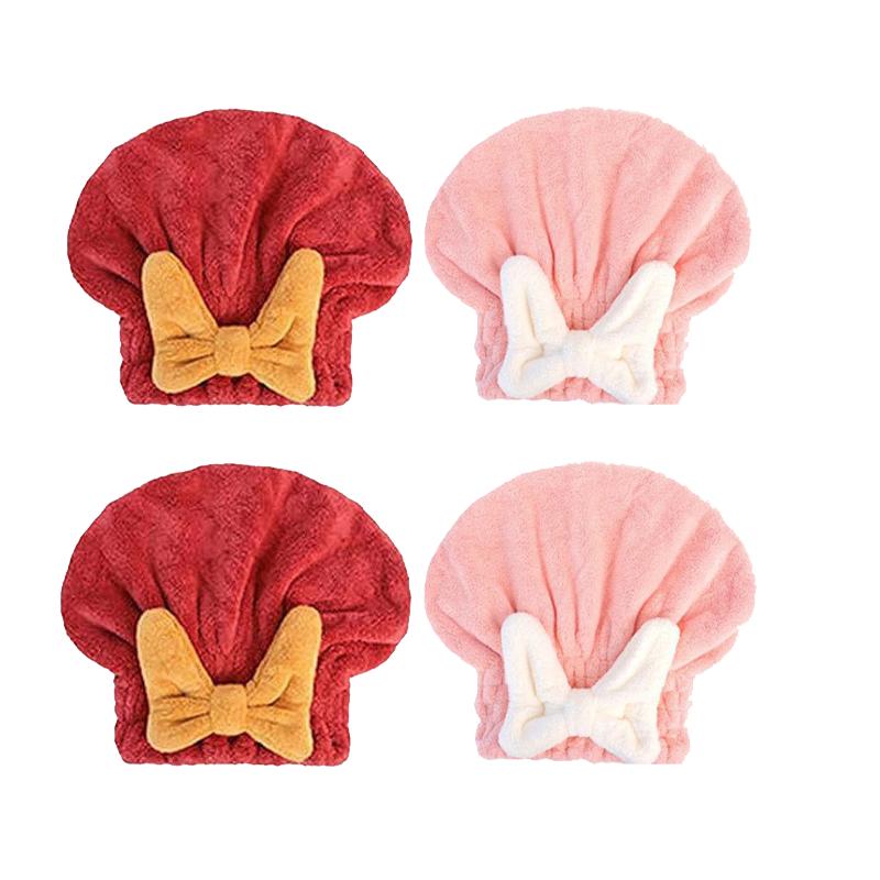 FASHION Lovely Little Bear Hair Drying Cap Towel Microfiber Quickly Dry Hair Shower Hat Wrapped Towels Bathing Cap Bathroom Accessories