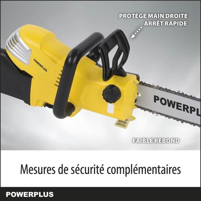 Powerplus 2-en-1 Tronçonneuse Électrique Téléscopique POWXG1032 - 900 W, Guide de 300 mm, Lubrification Automatique de Chaîne