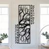 2PCS Metal Tree Wall Art Set Vertical Iron Sculpture Indoor Outdoor Decor Living Room Bedroom Christmas Thanksgiving Gift