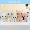 Bowknot Cat Plush Toy Cartoon Stuffed Animal Doll Room Decoration Kids Gift