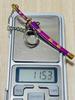 9cm Enma Zoro One Piece Mini Weapon Keychain Accessory Figure Doll Display Compatible with Alloy Toy Metal Miniature Legend (Light Purple) PS4, PS5,