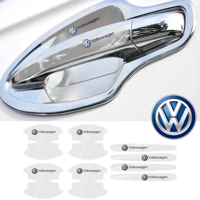 Door Handle Protective Sticker Car Anti Scratch Film Accessories For Volkswagen GTI Golf 6 7 8 Polo VW R-Line CC Passat Tiguan Zj5