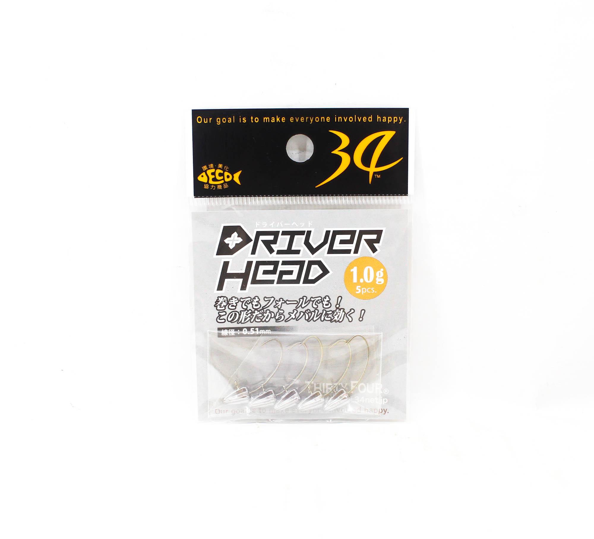 

Головка-драйвер Thirty Four Jig Head 1,0 грамма 5 штук в упаковке (2517)