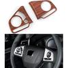 Car Accessories Fit for Honda CRV CR-V 2017-2021 & Fit for Honda Civic 10th Gen 2016-2021 ABS Wood Grain Inner Button Sticker Frame Cover Trims (High
