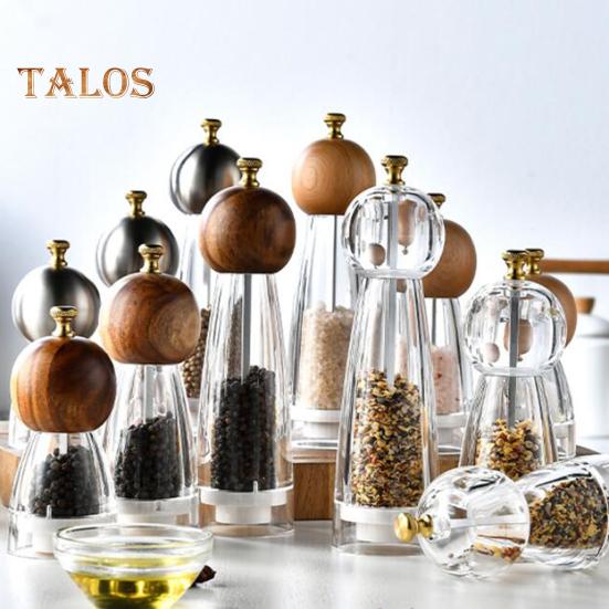 Μηχανή μπαχαρικών Αντιολισθητική λαβή Ορατό Σχεδιασμός Πρακτικό 6/8 ίντσες Φορητός μύλος πιπεριάς Αναδευτήρας αλατιού Εργαλείο μαγειρέματος Εργαλείο κουζίνας