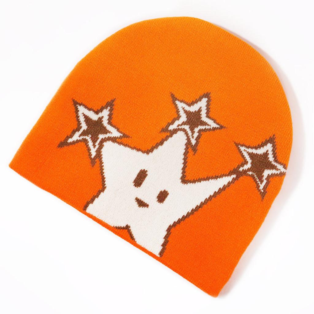 Knit Hat For Women Men With Star Pattern Warm Winter Wear For Outdoors