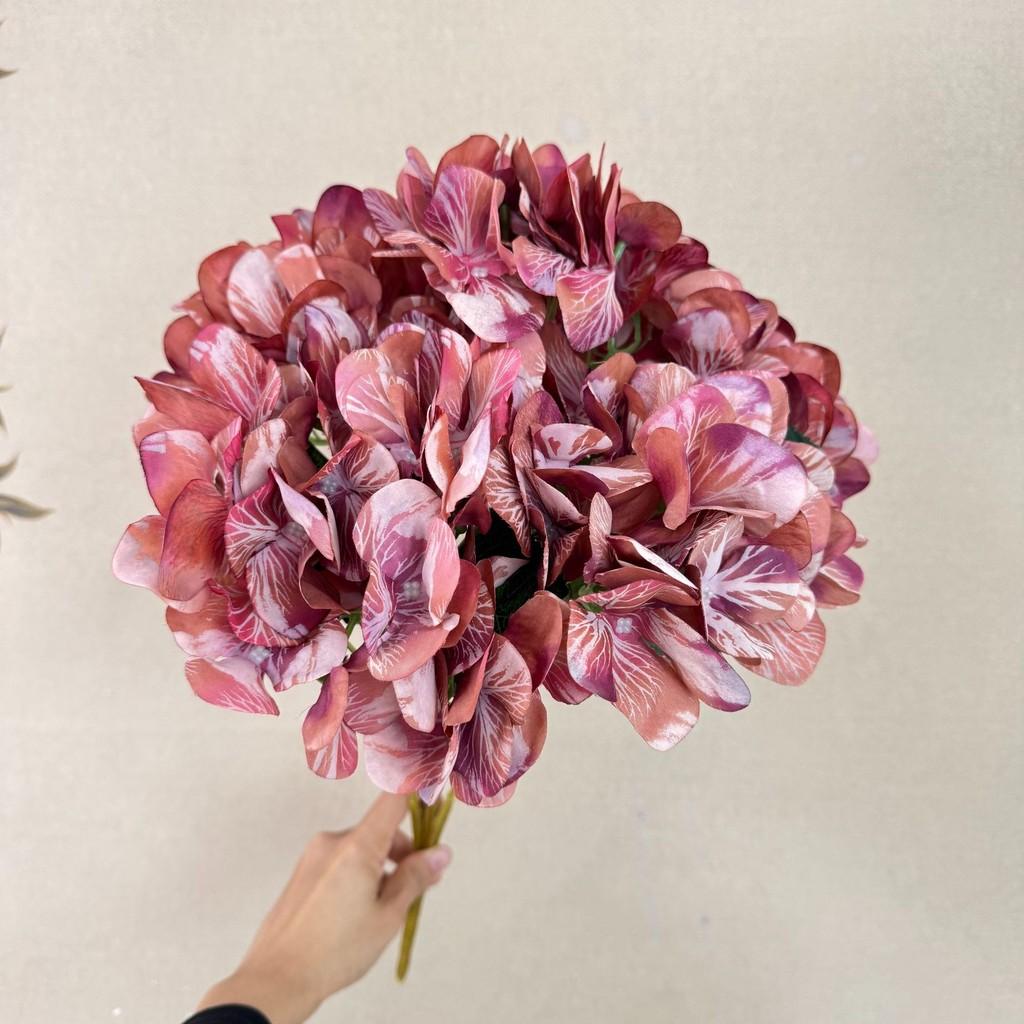Hydrangea Flowers Silk Realistic Bouquet For Wedding Decor Photo Props Gift