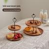 Acacia Wood 2-Tier Snack & Fruit Tray