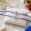 Set of 2 Rakhi For Brother With Card Evil Eye Rakhi For Raksha Bandhan Designer Rakhi Thread for Bhaiya - NewD