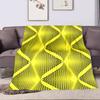 Yellow Geometric Optical Illusion Pattern Patterned flannel blanket perfect for the bedroom living room, sofa, or a little nap
