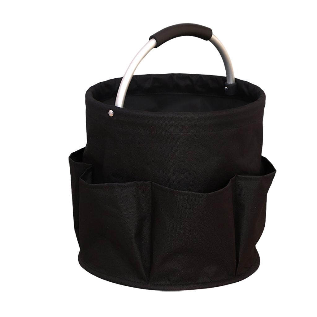 Portable Storage Basket Shopping Basket Foldable Garden Tool Basket Outdoor Picnic Basket Beach Bag Washing Bag Durable Oxford