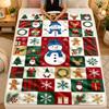 Christmas Theme Flannel Blanket, Warm Soft Throw Blanket, Xmas Holiday Home Gift