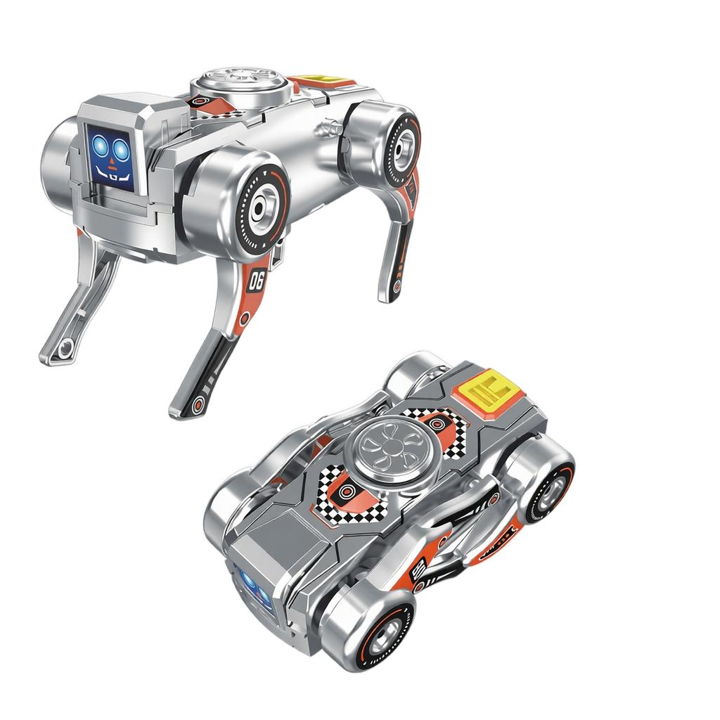 Mechanical Transforming Wind-Up Toy Robot Dog Educational Puzzle Stress Relief Fidget Toy for Kids and Adults