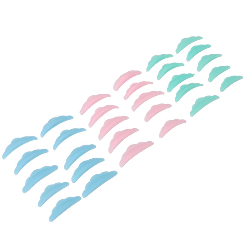 45 Pairs Silicone Eyelash Pads Reusable 5 Sizes 3 Colors Lash Perm Lash Lift Rods Eyelash Perming