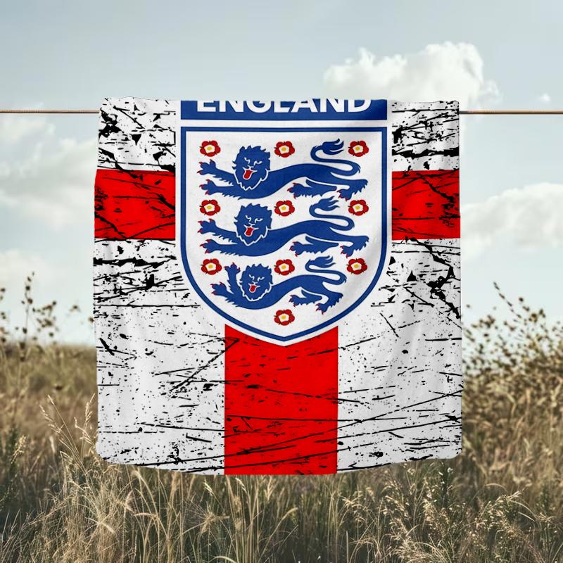 1PC England Football Crest Printed Soft Flannel Blanket Throw for Adult Bedroom Living Room Sofa Camping Travel Fan gifts Christmas Gifts