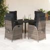 VidaXL Garden Dining Set with Cushions 5 Pcs, Table and Chairs with Adjustable Backrest, Outdoor Furniture, 3213216