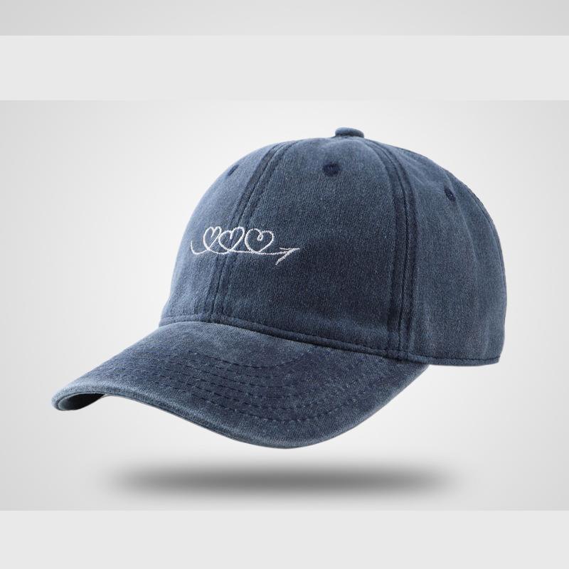 Washed Baseball Cap Women Unisex Vintage Embroidered Arrow Design Streetwear Love Hat For Men Summer Outdoor Travel Sun Hat
