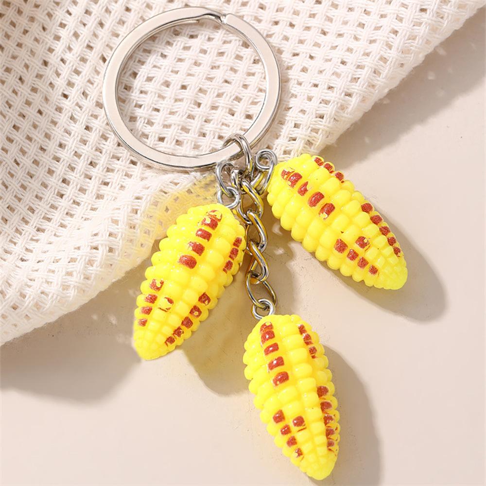 

Creative Corn Vegetable Keychain Cute Bag Pendant for Kids Students and Couples Couple Family Keychain Pendant