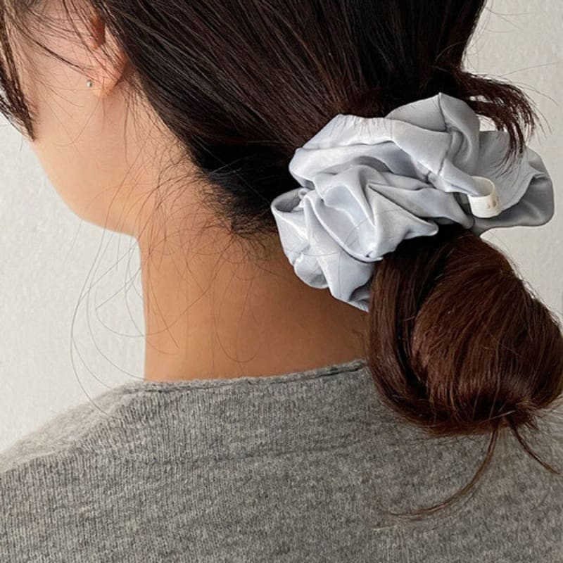Oar Glossy Satin Scrunchies [AiryBlue]