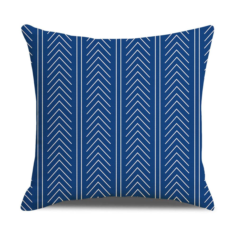 Simple Household Items Letter Geometric Print Square Pillowcase Car Cushion Sofa Pillowcase