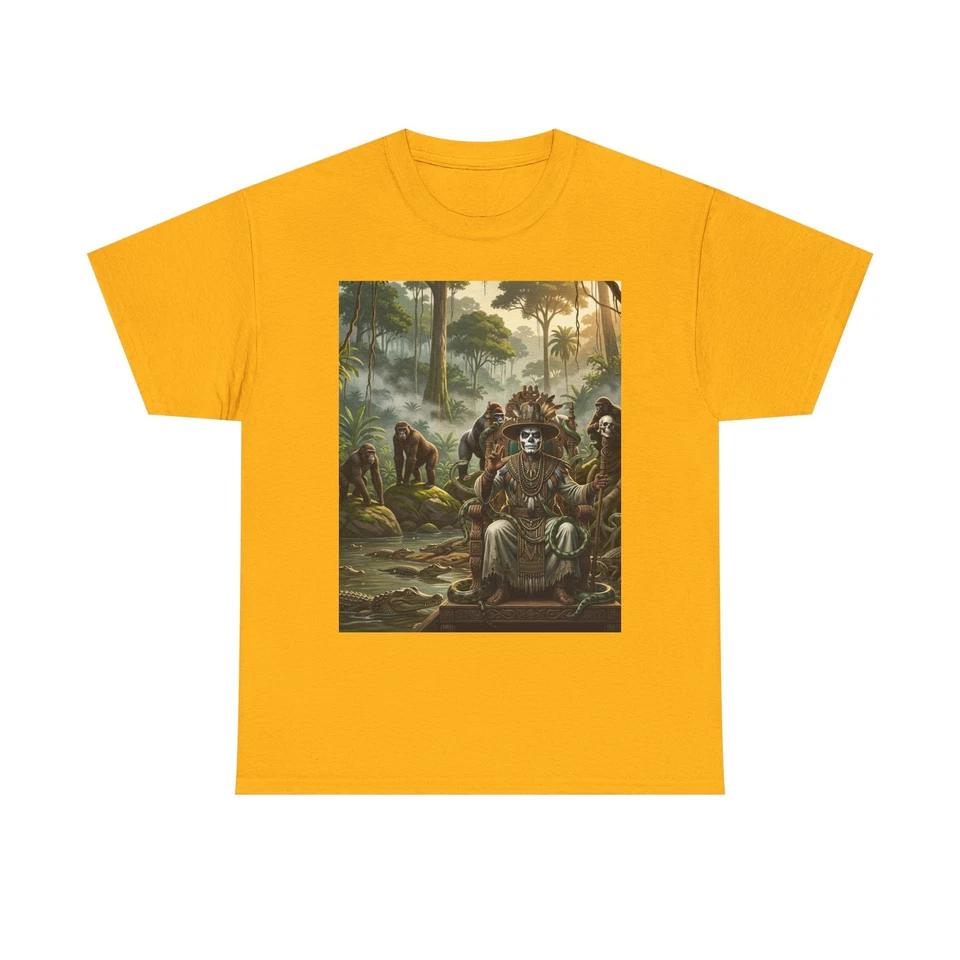 Jungle Expedition Scene T-Shirt | Vintage Tropical Illustration 2 3XL