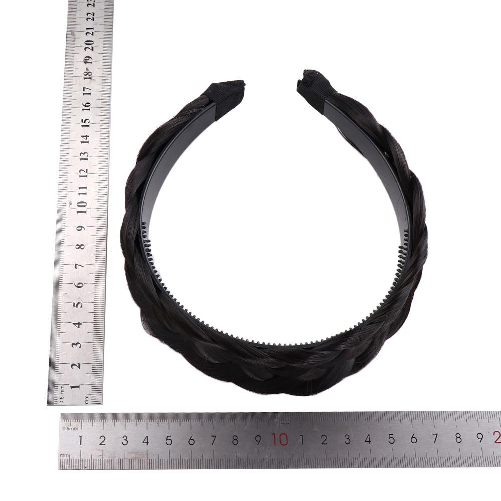 Braid Wide-brimmed Non-slip Korean Style Headwear Female Hairbands Wig Headband Wide Hair Hoop