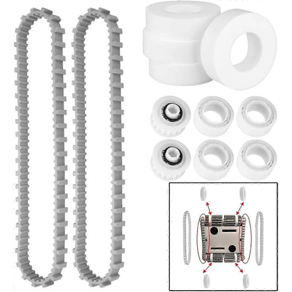 Kit di Sostituzione 25-26 per Pulitore Robotico per Piscina Dolphin 9985006-R2 Binari e 6101611-R4 Set di Anelli Compatibile con M400 S200