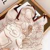 106x65cm Necklace Gift Silk Scarf Elegant Painted Pattern Versatile Neck Scarf Luxury Magnetic Closure French Style Multi-Color