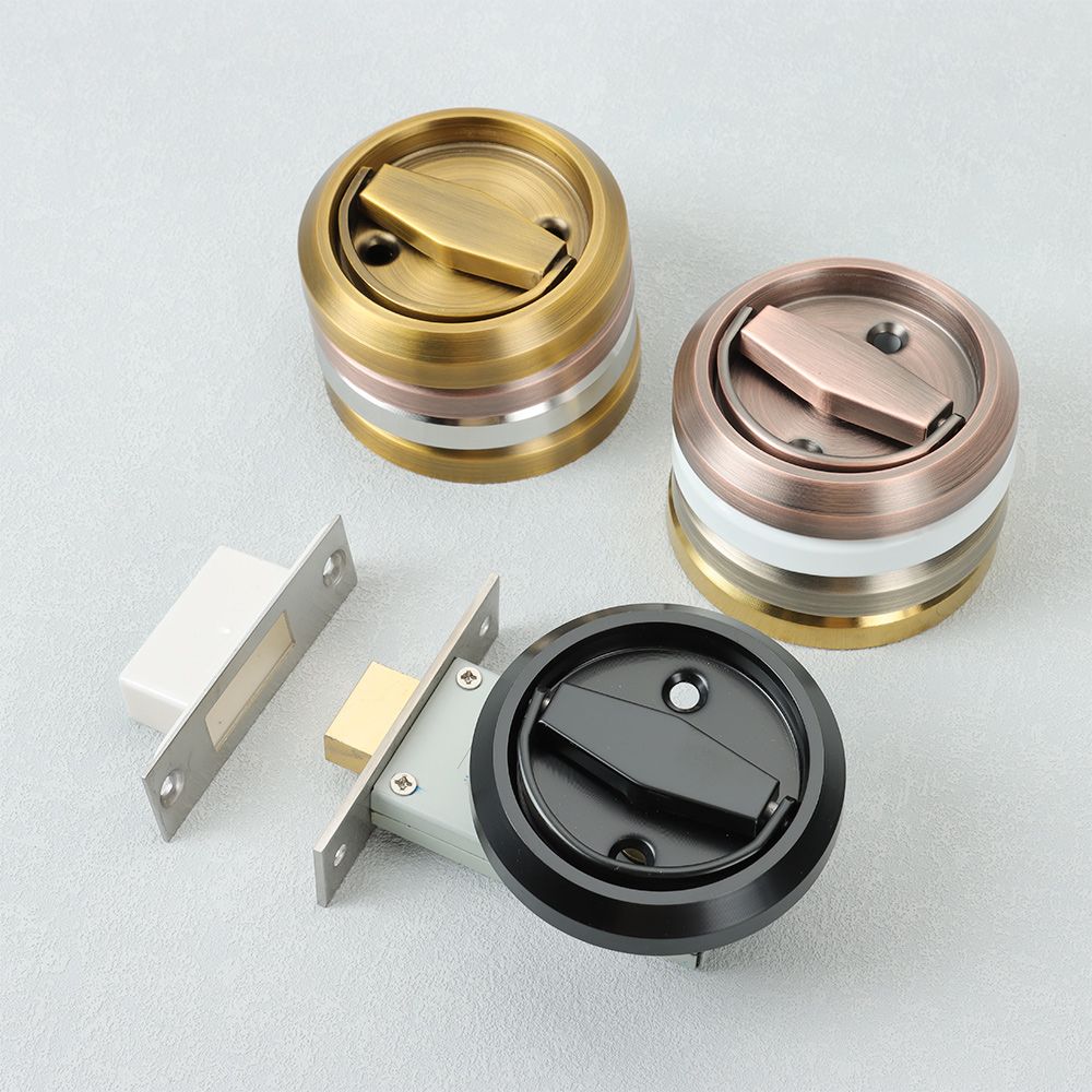 Прихована дверна ручка-замок з нержавіючої сталі Невидима врізна кругла кільцева меблева ручка Шафні ручки Ручки для шафи, висувної шухляди Домашня фурнітура