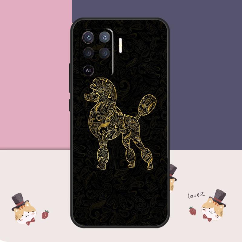 Poodle Dog Cartoon Case For Oppo A76 A96 A16 A60 A98 A58 A78 A18 A38 A80 A40 A77 A57 A17 A74 A54 A94 A15 A5 Pro