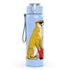 1PC Spotted Cheetah Wild Cat Animal Print 750ml Color Plastic Sports Water Bottle Leakproof Flip Straw Lid Suitable for Sports Office Home Use