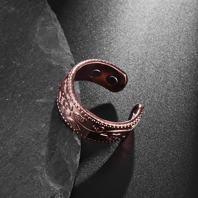 Celtic Bear Claw Copper Ring Magnetic Energy Treatment Joint Pain Ring for Women Men Retro Fashion Healthy Weight Loss Jewelry