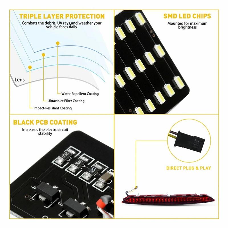 Led Car Rear Tail Third Brake Light Stop Light Lamp For Bmw Z4 E85 2003-2008 63256917378 63256930246