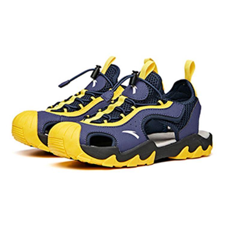 Anta Kids Mesh Breathable Sandals Kids Sandals Purple Blue Yellow A312126610A-1