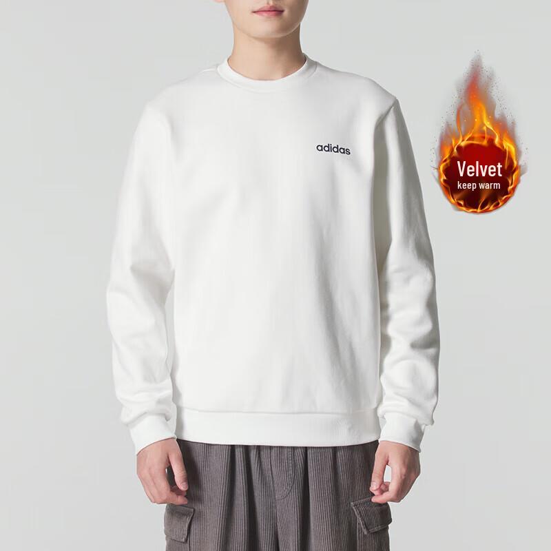 Adidas Fleece-Lined Crewneck Sweatshirt L