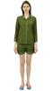 Bimba Button-Down Shirt With Elastic Waist Shorts 2 Pcs Full Sleeve Night Wear