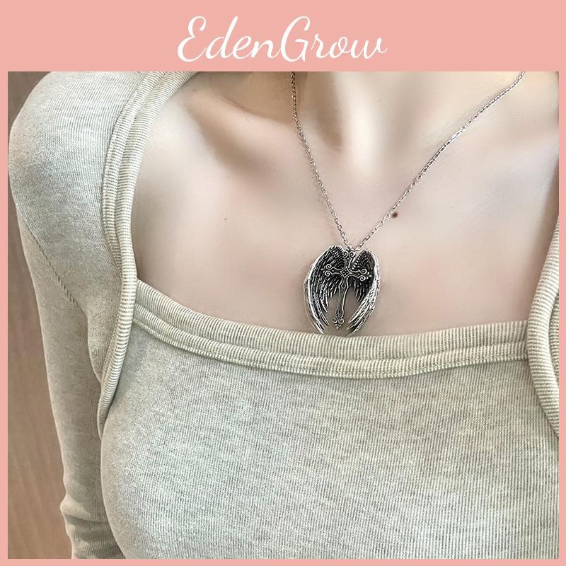 And Bold Unique Womens Vintage Cross Necklace Featuring Exquisite Angel Design Wings