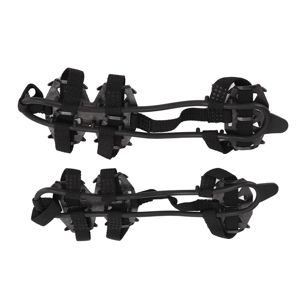 1 Pair 24 Teeth Climbing Crampons Stainless Steel Antiskid Outdoor Snow Ice Shoe Covers