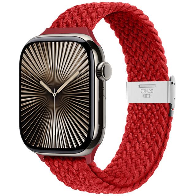 Strap For Apple Watch Band 46mm 45mm 44mm 49mm 40mm 41mm 42mm Braided Loop Correa Bracelet iWatch Series 10 8 9 7 5 Se 6 4 Ultra