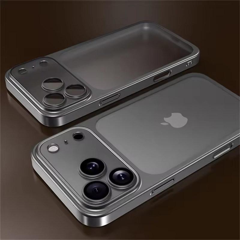 Luxury Original Matte Clear Frosted Phone Case For iPhone 17 Air 16 15 14 13 12 11 Pro Max Air Lens Protection Shockproof Back Cover