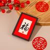 Wooden New Year Magnetic Sticker Blessing Festive Chinese Style Refrigerator Magnets Traditional Decoration
