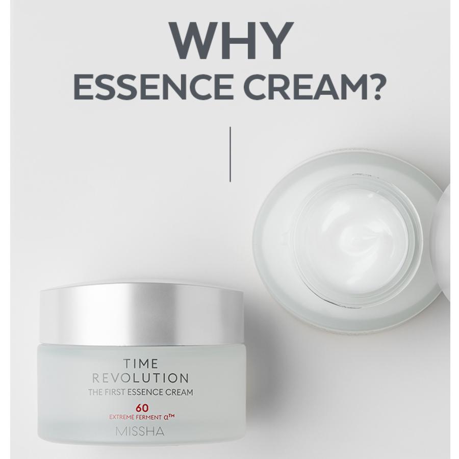 MISSHA Time Revolution The First Essence Cream 50ml Hydrating Brightening Moisturizer for Glowing Skin