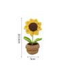 Crochet Flower Girasol Potted Mother's Day Gifts Artificial Flowers Pot Ornament Finished Crochet Sunflower Graduations Gifts