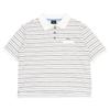 BlueTail WhiTe STripe Crop ShorT Sleeve T shirT azb2Ts06wT