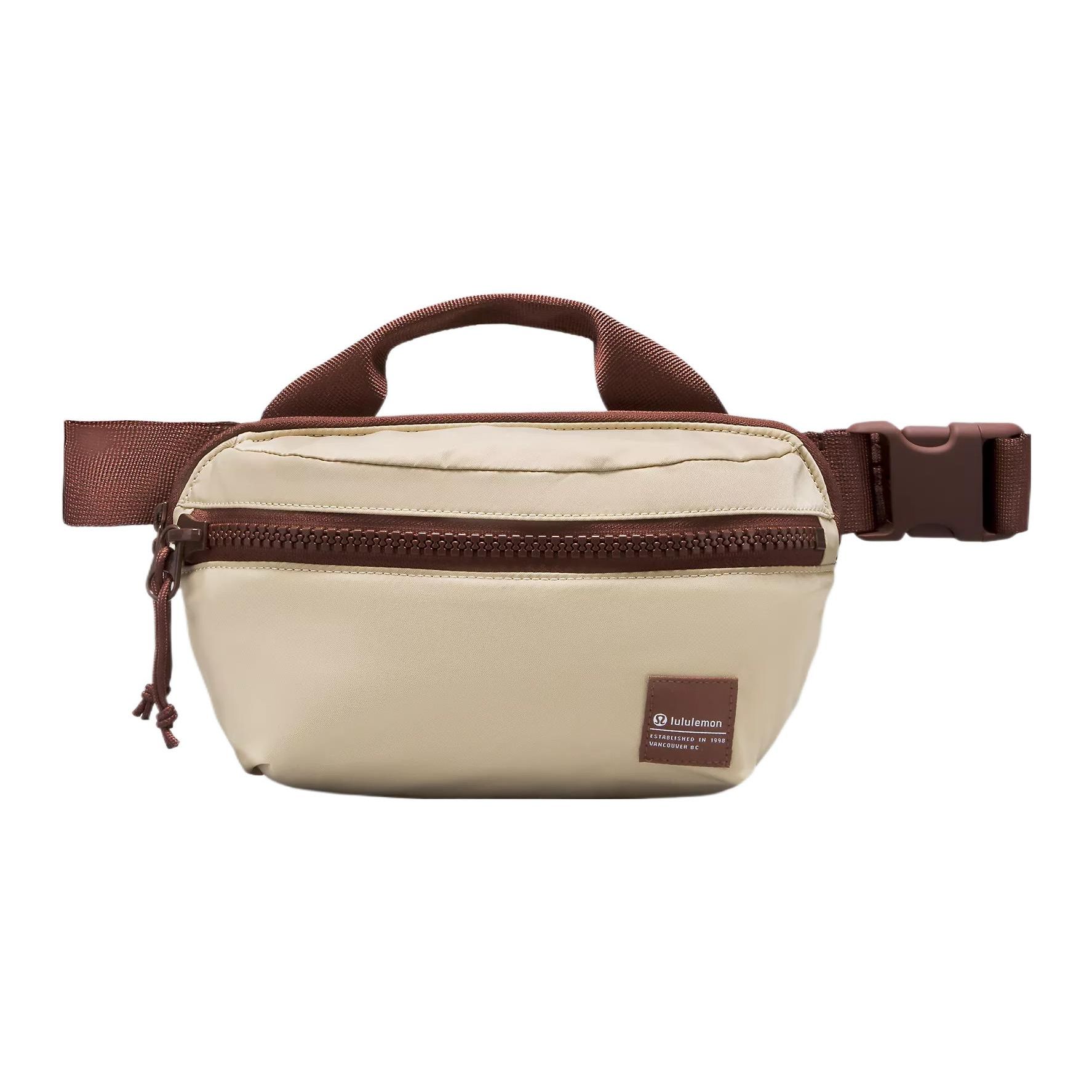 

Lululemon 2.5L Front Zipper Pocket Waterproof Nylon Chest Bag Waist Bag Unisex bags Brown LU9B13S-TRENCH-BROWN-EARTH Trench & Brown Earth Tone
