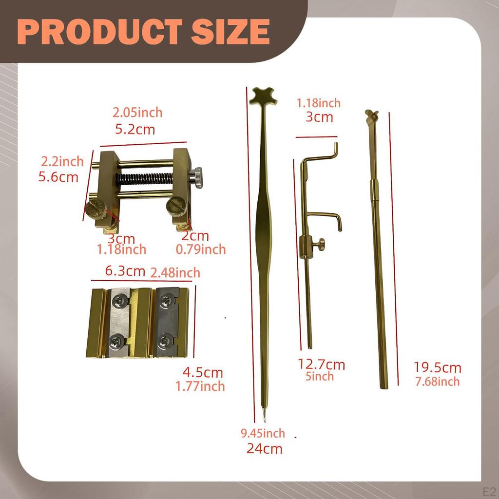 Violin Sound Post Tool Set Retriever Clip Measurer Column Setting Installation Repair