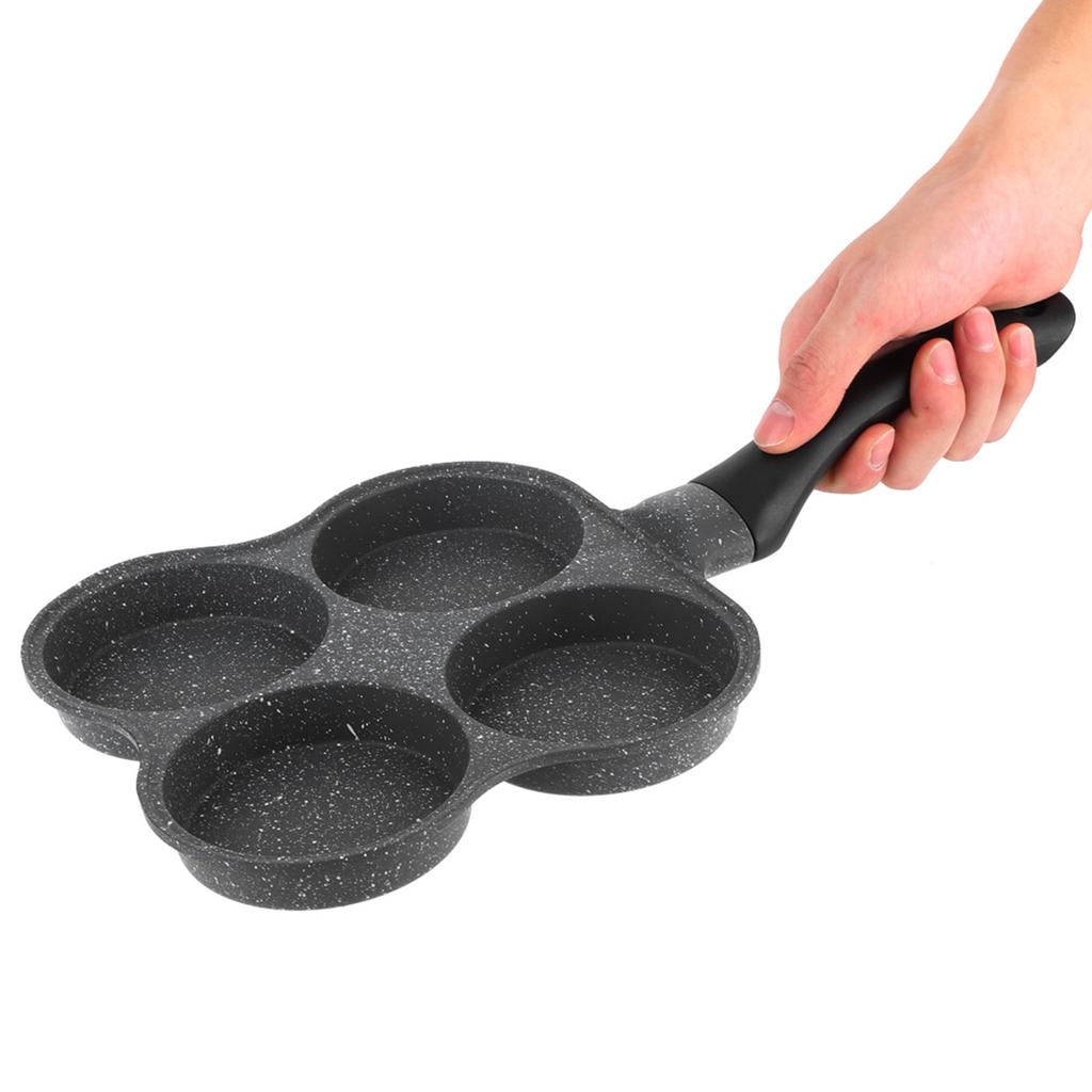 NonStick Aluminum 4Hole Pancake Omelet Eggs Pan Frying Pot Breakfast Maker Kitchen Utensil